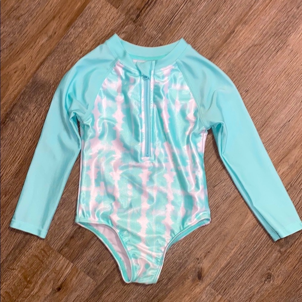 Wonder Nation Blue and White Rashguard Swimwear 18M